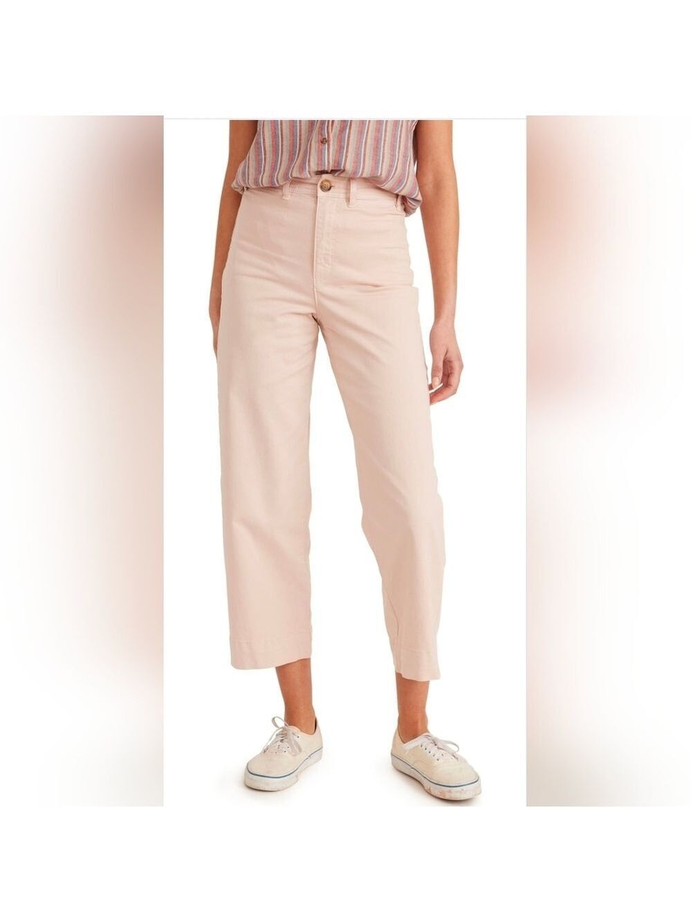 Marine layer peach whip Bridget Cotton blend ankle pants size 14